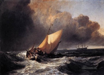  boote - Turner niederländischen Boote in einem Sturm Seestück